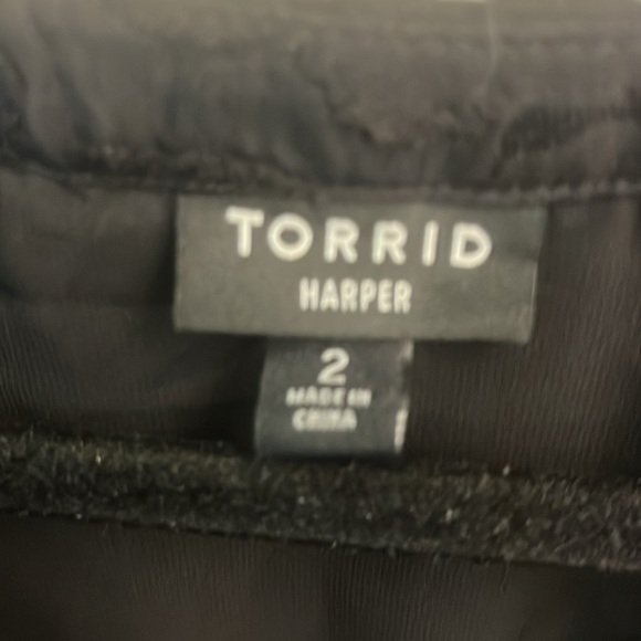 Torrid Size 2 Semi Sheer Blouse with V Neck - Picture 2 of 6